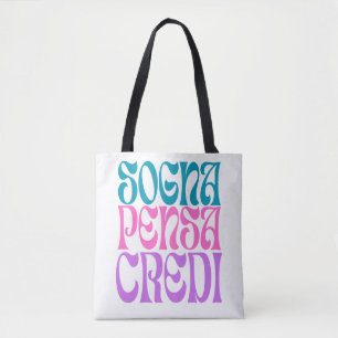 Bolso De Tela Sogna Pensa Credi