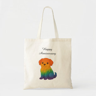 Bolso De Tela Sol arcoiris - Aniversario feliz
