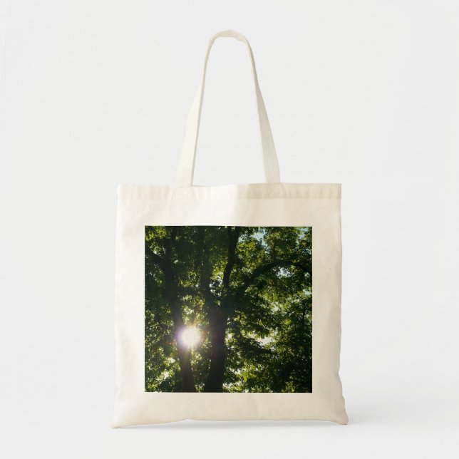 Bolso De Tela Sol brillando a través de árboles (Frente)