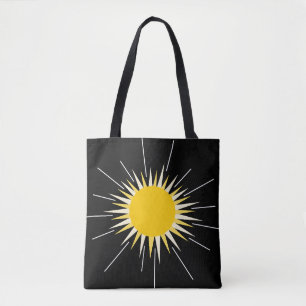 Bolso De Tela Sol brillante radiante amarillo brillante