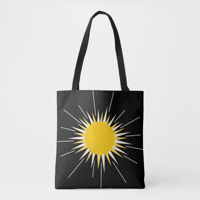 Bolso De Tela Sol brillante radiante amarillo brillante (Anverso)