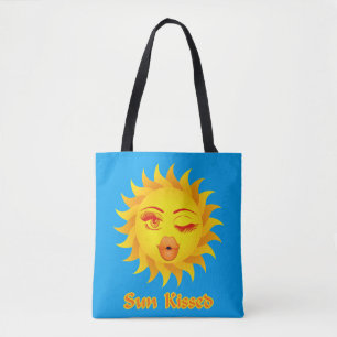 Bolso De Tela Sol caliente besado, emoji solar, coqueteo