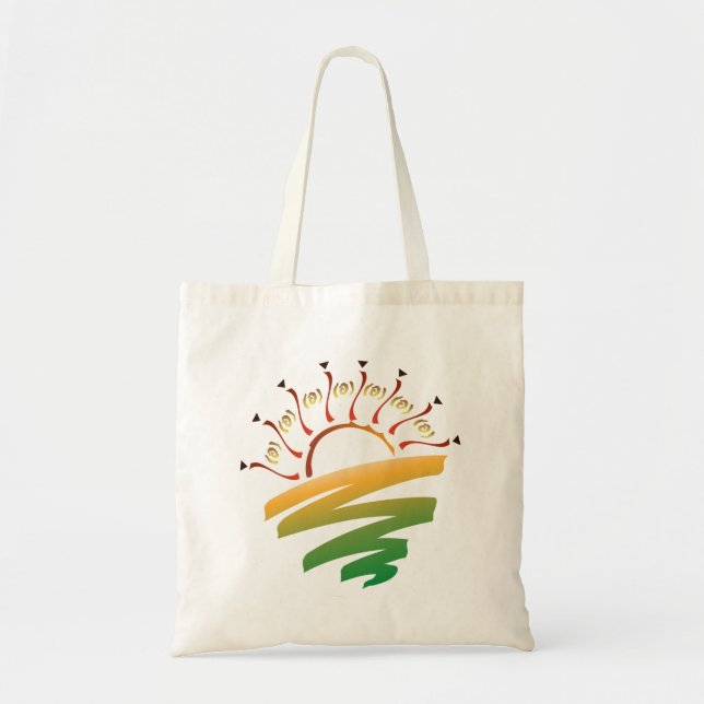 Bolso De Tela Sol celeste (Frente)