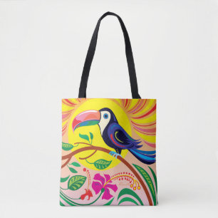 Bolso De Tela Sol de Tucán Tropical