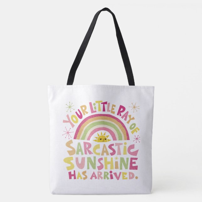 Bolso De Tela Sol Radiante Sarcástico (Anverso)
