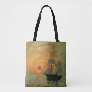 Bolso De Tela Sol Rojo por Maxime Maufra, Impresionismo Vintage