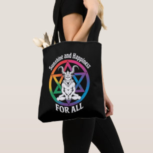 Bolso De Tela Sol y Felicidad Para Todos Satan Orgullo LGBTQ