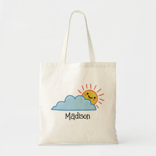Bolso De Tela Sol y Nubes Personalizado