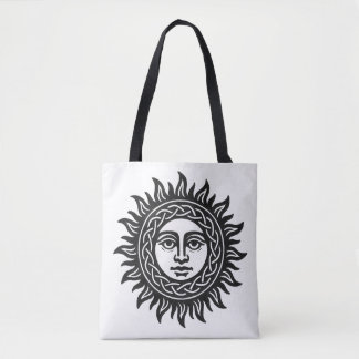 Bolso De Tela Solar Visage Sigil – Black Sun Emblem Tee