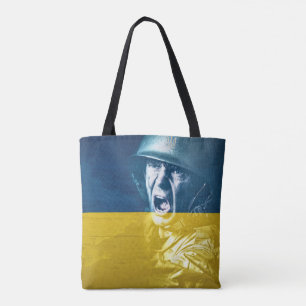 Bolso De Tela Soldado ucraniano de paz en guerra