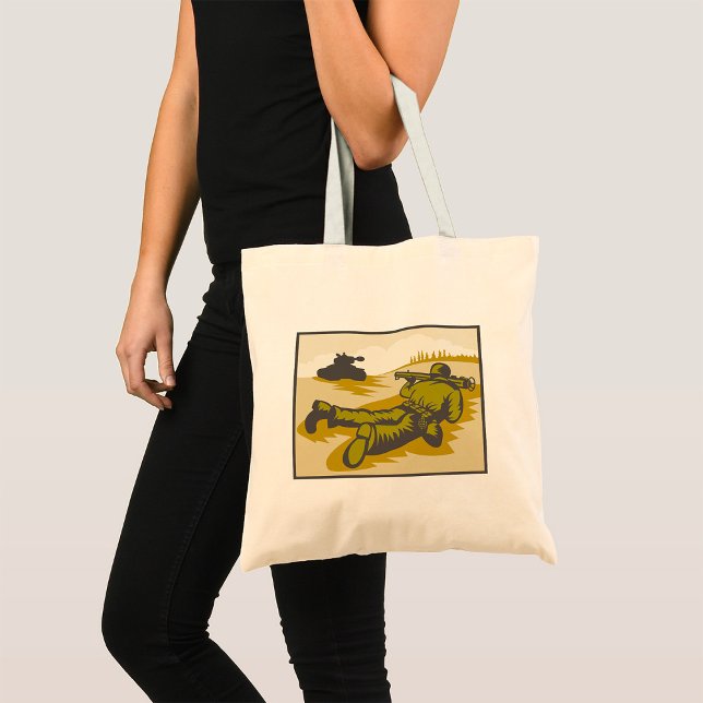 Bolso De Tela Soldado Y Tanque Retro (Subido por el creador)