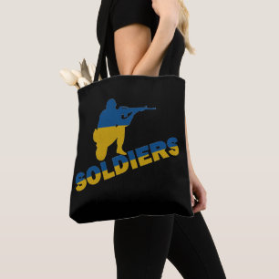 Bolso De Tela Soldados ucranianos, bandera de Ucrania