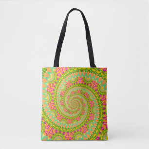 Bolso De Tela SOLEADO espiral del flower power