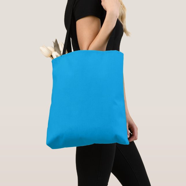 Bolso De Tela Solid Cyan Blue Background | Summer Minimal Style (Detalle)
