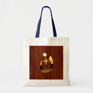 Bolso De Tela Solidaridad nazarense cristiana al estilo caoba