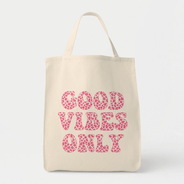 Bolso De Tela Sólo buenas vibraciones - Chicas de impresión de l (Frente)