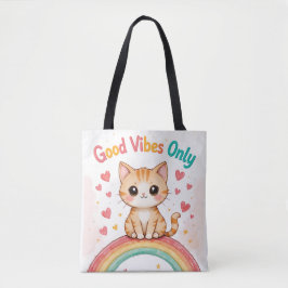 Bolso De Tela Sólo buenas vibraciones - Kawaii Tote Bag