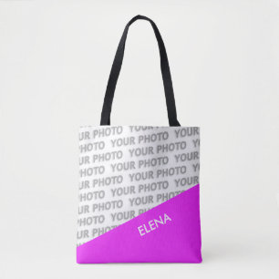 Bolso De Tela SÓLO COLOR RECTANGLES - rosa + tus ideas