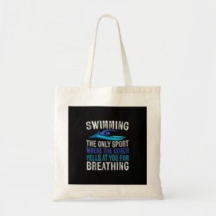 Bolso De Tela Sólo Deporte De Natación Donde Entrenador Regalo