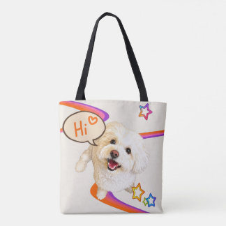 Bolso De Tela Solo diciendo "Hola" 