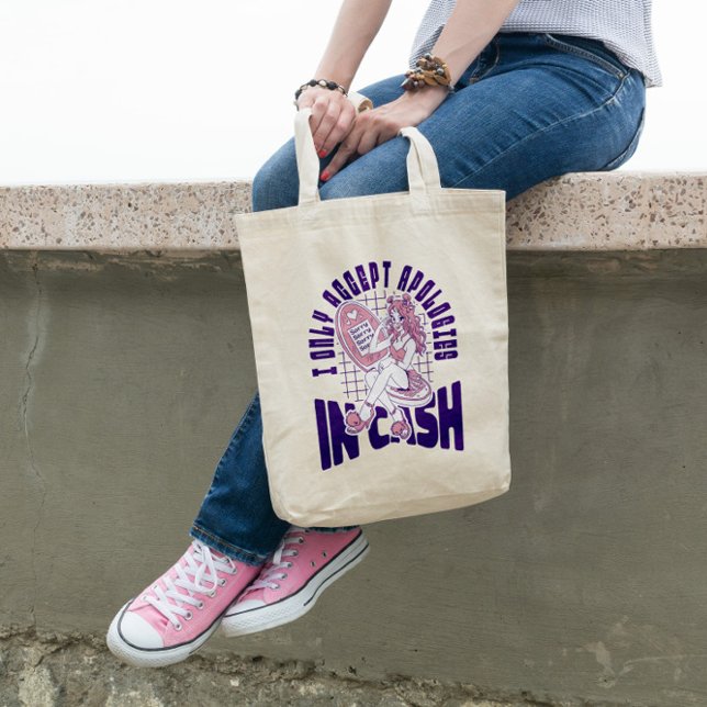 Bolso De Tela Sólo Disculpas En Efectivo (Subido por el creador)