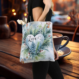 Bolso De Tela Sólo el amor importa la acuarela de los Navidades