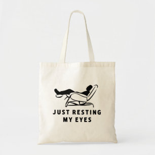 Bolso De Tela Sólo estoy descansando mis ojos Chiste de papá div