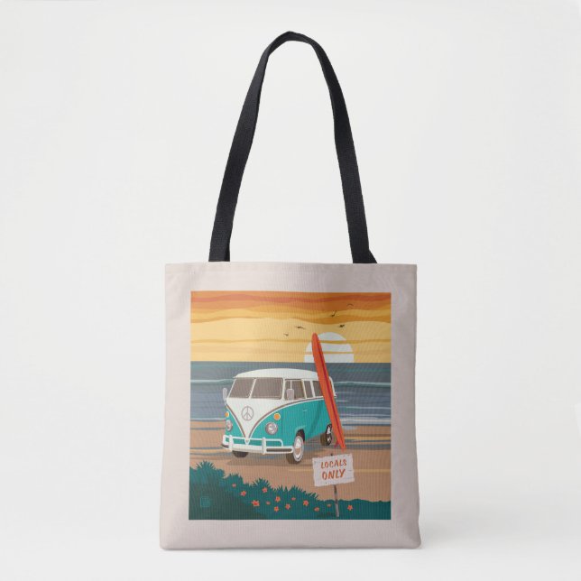 Bolso De Tela Sólo locales | VW Surf Van (Anverso)