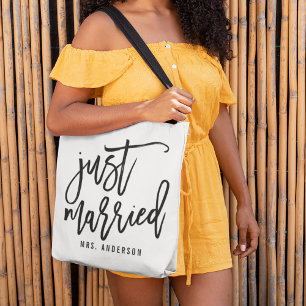 Bolso De Tela Solo luna de miel personalizada casada