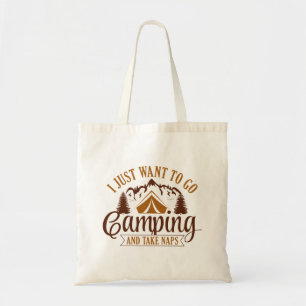 Bolso De Tela Solo Quiero Ir De Camping Y Tomar Napas