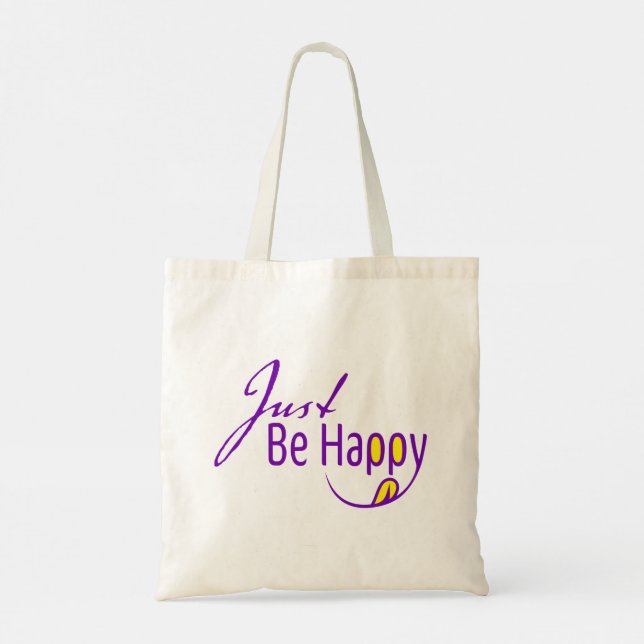 Bolso De Tela Solo sé feliz (Reverso)