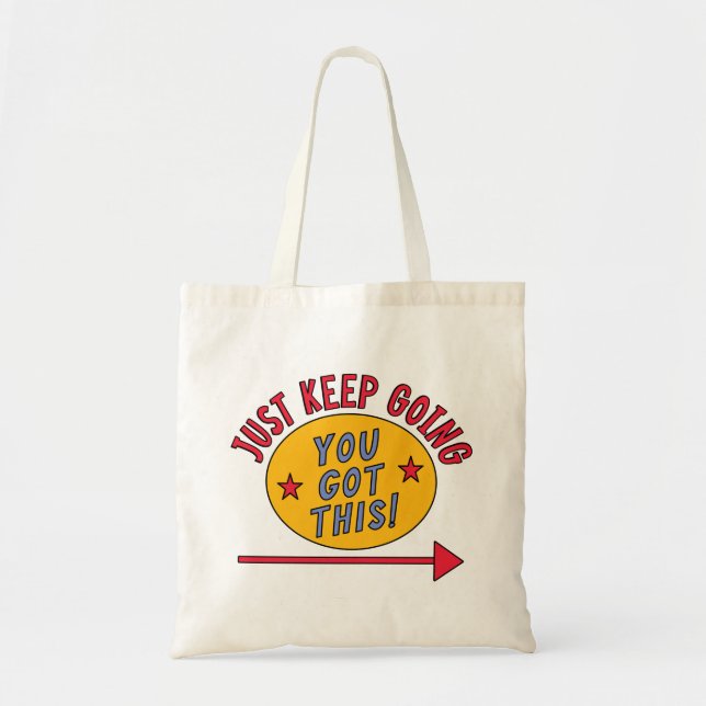 Bolso De Tela Sólo sigue adelante (Frente)