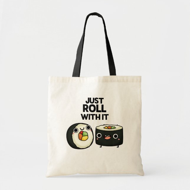 Bolso De Tela Solo Sigue Con El Gracioso Sushi Roll Pun (Frente)
