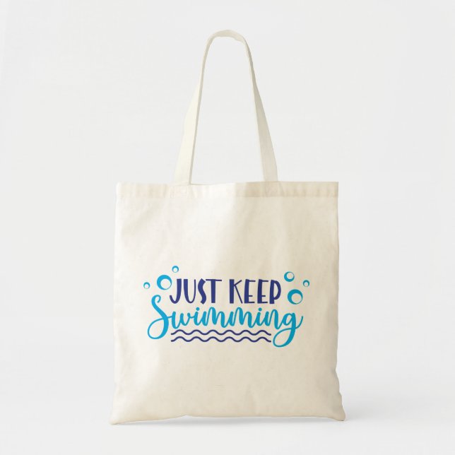 Bolso De Tela Sólo sigue nadando (Frente)