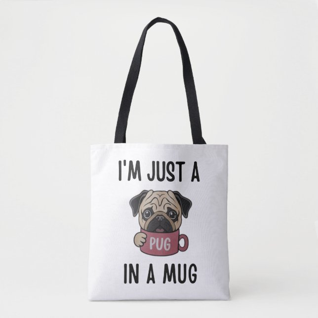 Bolso De Tela "Solo soy un cerdo en una taza" divertido (Anverso)