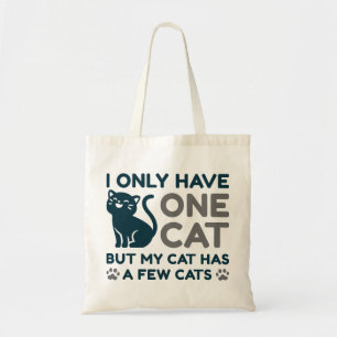 Bolso De Tela Solo Tengo Un Gato