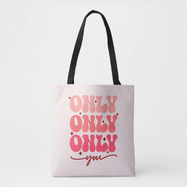Bolso De Tela Sólo tú de San Valentín (Anverso)