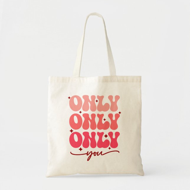 Bolso De Tela Sólo tú de San Valentín (Frente)
