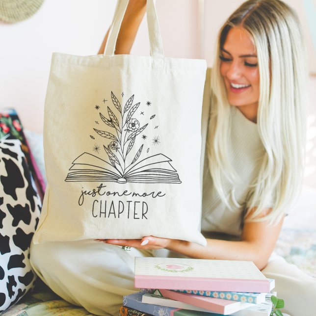 Bolso De Tela Sólo un capítulo más de un libro floral florecient (Subido por el creador)