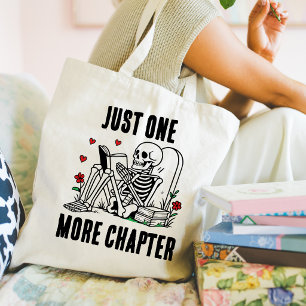 Bolso De Tela Sólo un capítulo más Esqueleto divertido leyendo 
