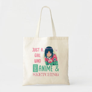 Bolso De Tela Sólo un chica al que le encanta el anime y el boce