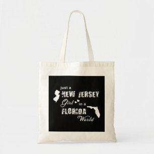 Bolso De Tela Solo un chica de Nueva Jersey en una camiseta del 