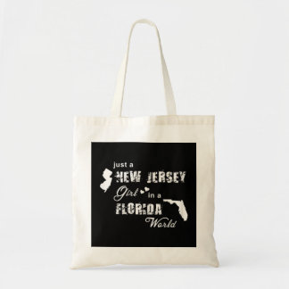 Bolso De Tela Solo un chica de Nueva Jersey en una camiseta del