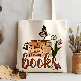 Bolso De Tela SÓLO UN CHICA, libros de lectura de libros florale