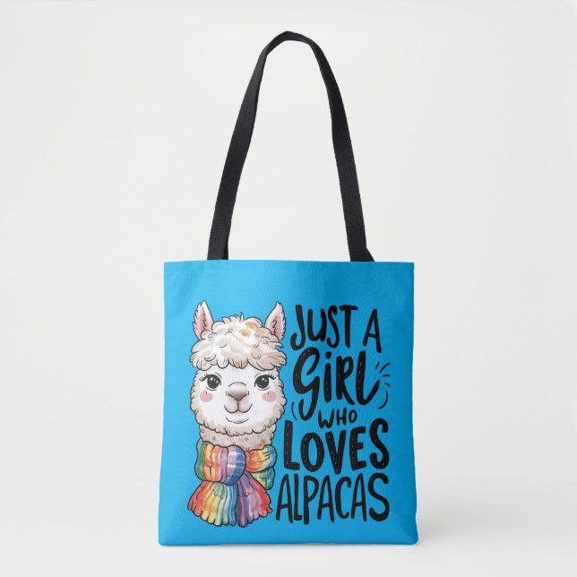 Bolso De Tela Sólo un chica que ama a Alpacas (Anverso)