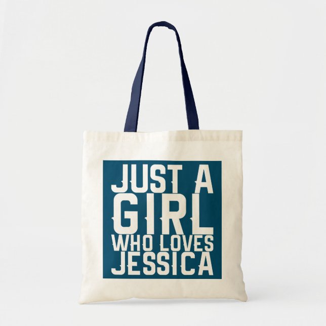 Bolso De Tela Solo un Chica que ama a Jessica (Frente)