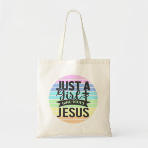 Bolso De Tela Sólo un Chica que ama a Jesús