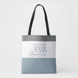 Bolso De Tela Sólo un Chica que ama a Jesús y al Hielo