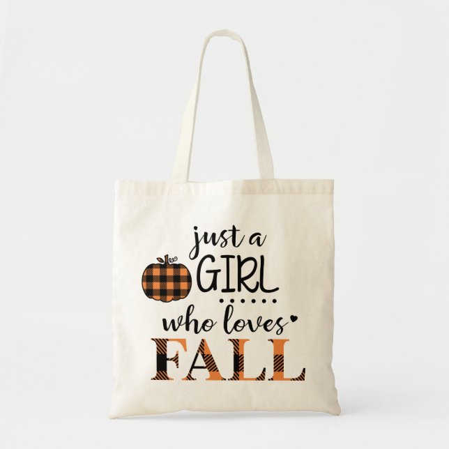 Bolso De Tela Sólo un Chica que ama a la caída (Frente)