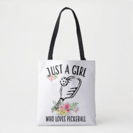 Bolso De Tela Sólo un Chica que ama a la pelota - remo floral